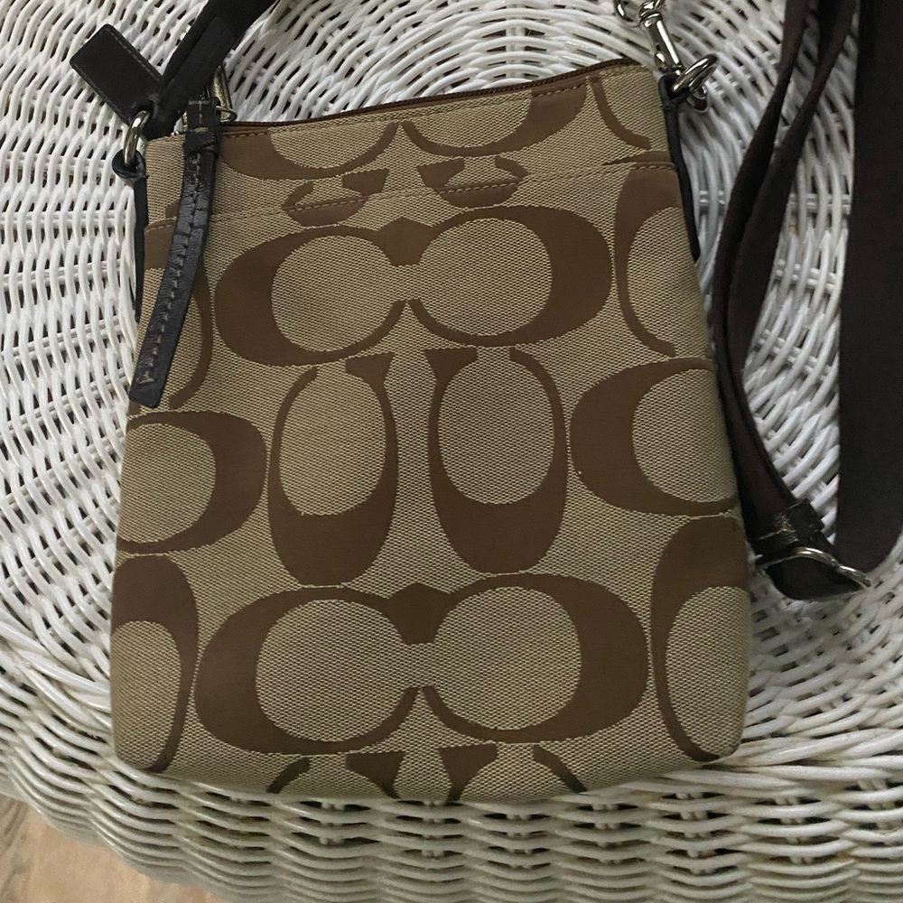 Coach Signature Brown Crossbody Swingpack Messenger - Picture 4 of 6